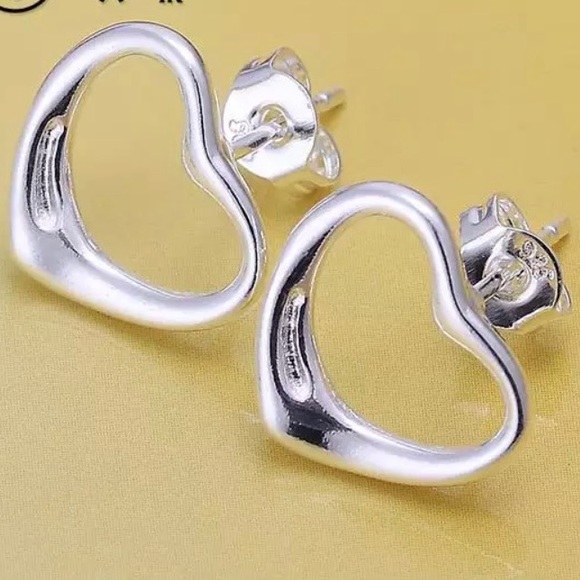 Jewelry - Sterling Silver Heart Stud Earrings